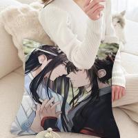 Funda De Cojín Anime Gran Maestro Mo Dao Zu Shi MDZS 45x45cm Decorativa Para Sofá Coche Sala De Estar Material Poliéster/celulosa - details 6