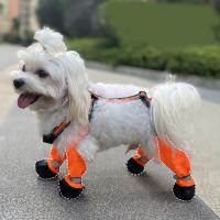 Zapatillas Ajustables Para Perros Con Resaltos Reflectantes Impermeables Protección Para Patas De Pequeños Perros De Niña - details 8