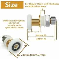 Ruedas de Repuesto para Puertas de Ducha - Juego de 8 Ruedas Deslizantes de 25 mm - Adecuadas para Puertas de Vidrio de 4 a 6 mm de Grosor - details 2