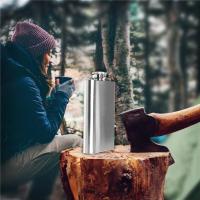 LMETJMA Botella De Bolsillo De Acero Inoxidable De 10 Oz Con Taza Y Tapa KC0139 Para Alcohol Whiskey Herramienta Escondida - details 0