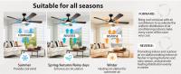 Aigostar Ventilador de Techo con Luz Silencioso 52″, Motor DC Reversible 33W, Mando a Distancia, 6 Velocidades, 2700K/4000K/6500K, Ideal para Dormitorio, Sala o Cocina. Ø132 cm - details 7