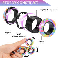 Juego De 3 Anillos Magnéticos Juguete Antiestrés Para Adultos Y Adolescentes Juego De Fidget Spinner Regalo Great Para Niños Y Adultos - details 1