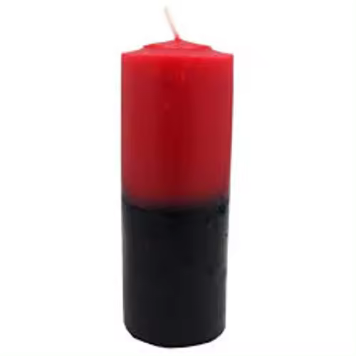 Valmoni Almazen: Poderoso Velón Eleggua con Ritual Firma y Ofrendas Vela Roja y Negra Orisha 14cm - 1
