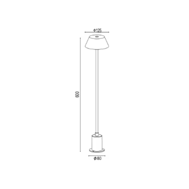 Ledkia Baliza Exterior LED 6W Superficie Pie 60cm Dipley   Negro - 1