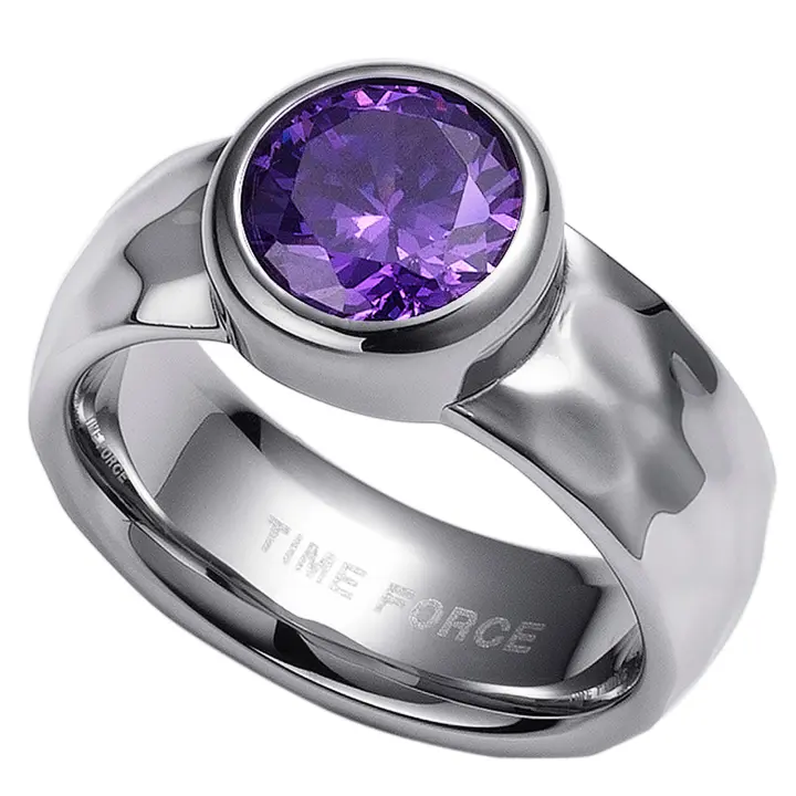 Time Force Tj5040s16  Anillo Para Para Mujer Color Plateado - 1