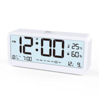 Reloj Digital Multifunción Con Ajuste De Luminosidad LED Mostrador De Cama Reloj De Alarma De Doble Modo Temperatura Y Humedad - details 4