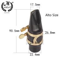 M MBAT Pieza De Bocina Para Saxofón Alto Tenor Soprano Plástico Con Tapa Y Hebilla De Metal Almohadilla Dental Accesorios De Instrumentos De Viento - details 3