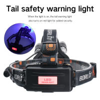 BORUiT RJ-3000 Linterna Frontal LED UV 390nm Recargable Tipo-C Super Brillante Impermeable Para Camping Pesca Y Ocio - details 6