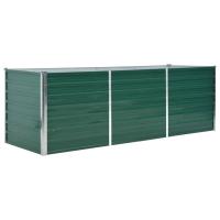 vidaXL Arriate de acero galvanizado verde dimensiones 240 x 80 x 77 cm,  240 x 80 x 45 cm,  100 x 40 x 45 cm y mas - details 3