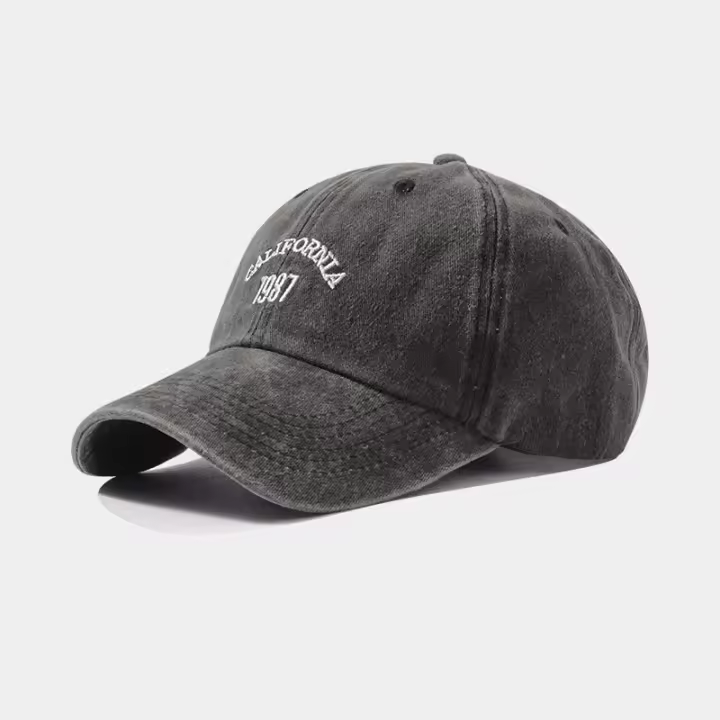 Gorro De Béisbol Gris Para Hombres Y Mujeres Protección Solar Transpirable Suave Con Bordado Coreano Estilo Retro Tendencia Lavado Marca Gorro De Deporte Ajustable - 1
