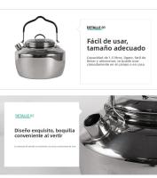 Kettle De Camping NOBANA &CLS De 1.5L/1.3L Capacidad Grande Acero Inoxidable 304 Portátil Para Picnic Y Café Autónomo - details 7