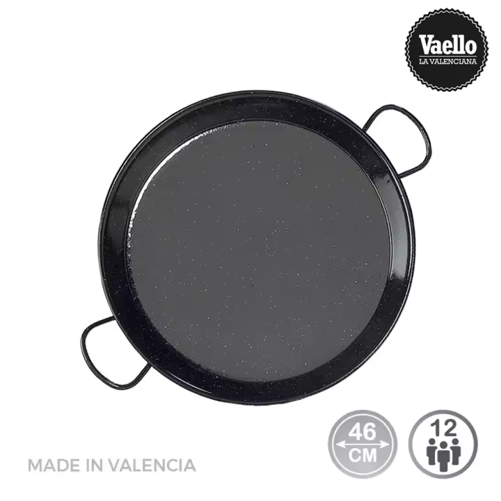 Paellera tradicional acero esmaltado ø46cm (12 personas). vaello - 1