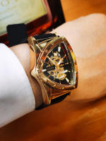 Reloj Mecánico De Lujo Para Hombre WINNER Deportivo Con Esqueleto Luminoso Y Correa De Goma Resistente Al Agua Y Al Shock - details 14