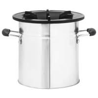 vidaXL Cocina leña camping acero inoxidable plateado 45,5x33x25,5 cm - details 5