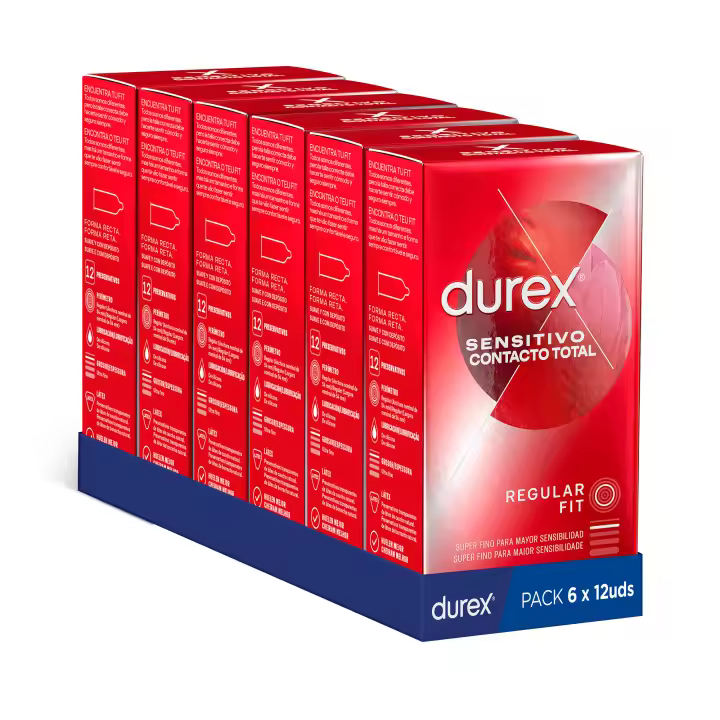 Durex - Preservativos Contacto Total para Mayor Sensación Pack 72 condones para un sexo seguro - 1