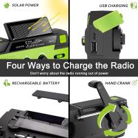 Radio linterna de emergencia, Radio solar con manivela AM/FM/NOAA Mejorada (2025) con Batería recargable de 4000 mAh, lámpara de Lectura con sensor, linterno de 3 Modos y Cargador de teléfono para huracanes y tornados. - details 5