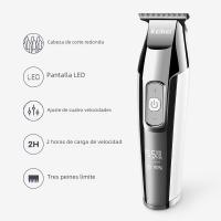 Kemei 5027 Cortacabello Para Barbero Sin Cable Corte Cercano Para Líneas Y Afeitado Seco Pantalla LCD Trimmer De Cabello Con Cuchilla De Titanio - details 3