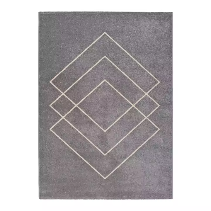 ALFOMBRAS IBERIA - Alfombra de Salón Modelo BREDA - 57X110cm - Color PLATA - 1