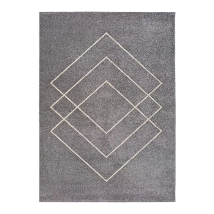 ALFOMBRAS IBERIA - Alfombra de Salón Modelo BREDA - 57X110cm - Color PLATA - 1