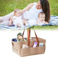 Organizador De Pañales Para Bebé Bolsa Portátil Y De Mano Para Mesa De Cambio Y Coche Bins De Almacenamiento Para La Guardería Tamaño 38*26*23cm - details 6