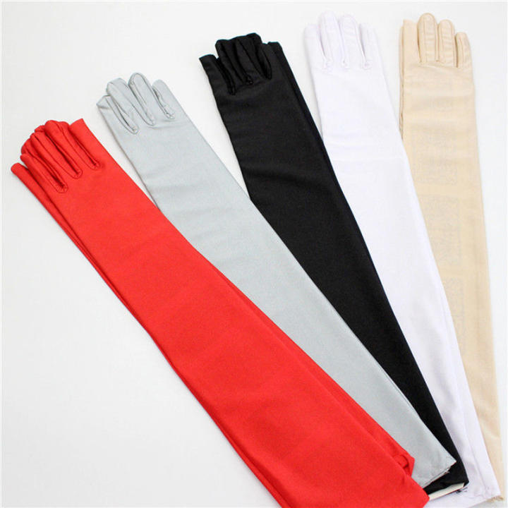 🧤 Guantes Largos De Satén Para Mujer – 21 Pulgadas De Largo – Guantes De Ópera Y Noche – Elegantes Y Cómodos – Lavado A Mano