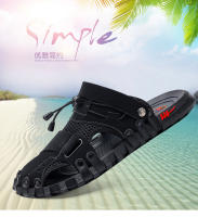 Sandalias Casuales Para Hombre Baotou Verano Resistente Al Agua Para Playa Y Deporte Zapatillas De Conducción Dual Propósito Cómodas Y Modernas - details 1