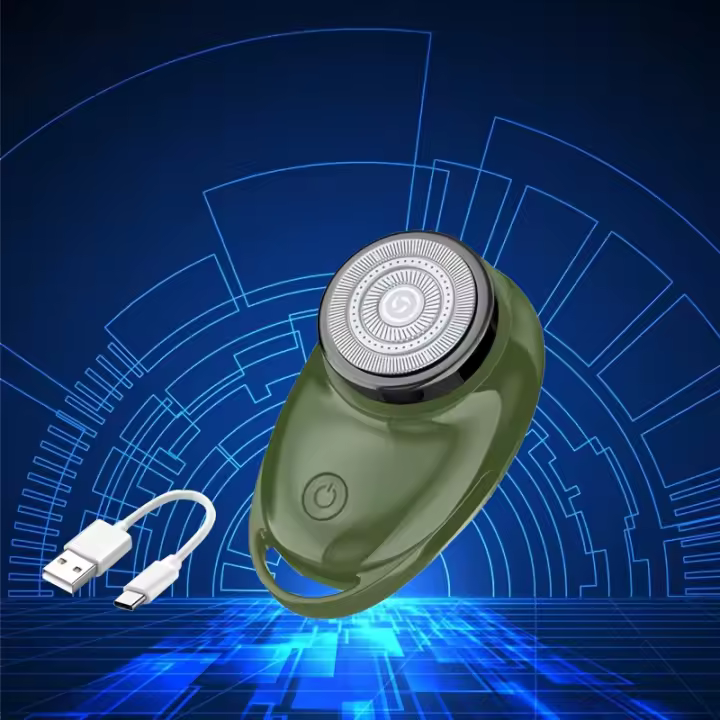Afeitadora Eléctrica Mini Lavable Y Secable Carga Rápida Afeitadora Portátil Para Hombre Cabezal Individual Fuerte - 1