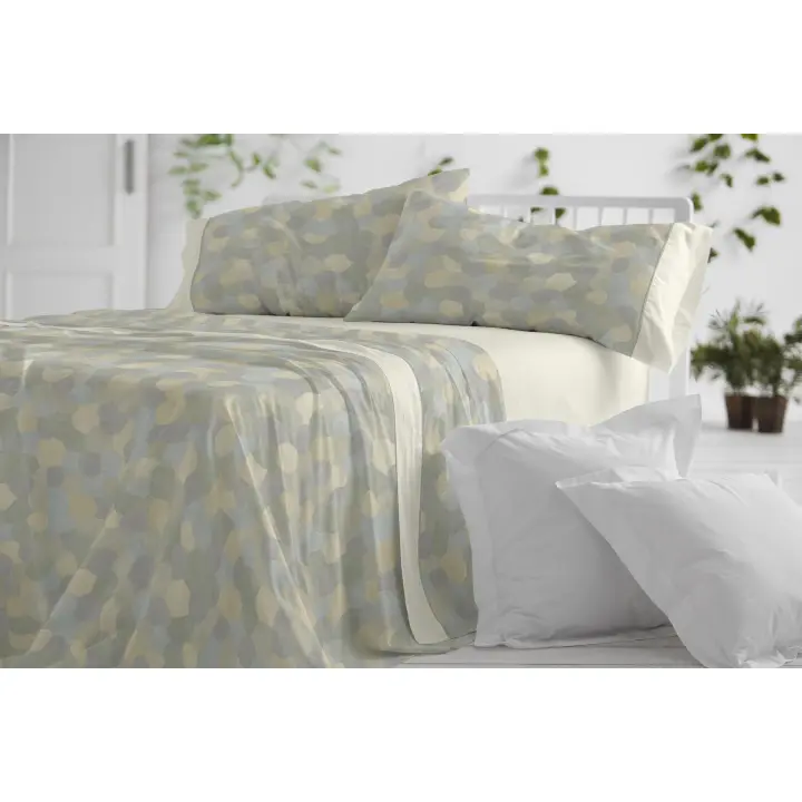 Juego de Cama 043 Verde Burrito Blanco - 1