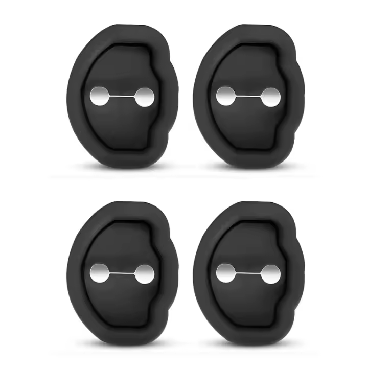 4PCS Absorbedores De Choque Para Puerta De Coche Para Tesla Model 3/Y/X/S Protector De Cerradura Flexible Cubierta De Latch De Puerta De Coche En Silicona - 1