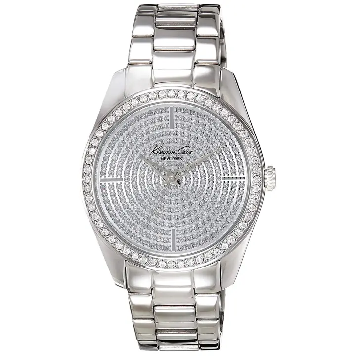Kenneth Cole Ikc4959 Brooklyn Pave Reloj Para Para Mujer Color Plateado - 1