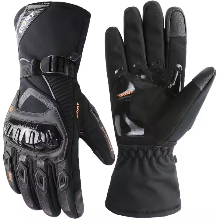 Guantes Impermeables at Prueba de Viento, Nudillos Duros, protección para los Dodos DE LA Palma, Moto con función de Pantalla tácthil - 1