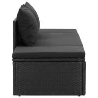 vidaXL Tumbona con cojines ratán sintético Sillas de Exterior Ideal para jardín, playa, piscina, terraza Tumbona Piscina Tumbonas Playa Tumbonas Jardín Exterior - details 3