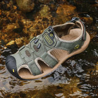 Sandalias De Verano Para Hombre Cuero Sintético Zapatos Casual Transpirables Sandalias Al Aire Libre Para Playa Zapatos Romanos Moda - details 15