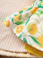 Vestido De Verano Para Bebé Cómodo Y Fresco Con Estampado De Frutas Y Verduras Estilo Casual Y Dulce Para Niñas - details 4