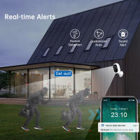 Cámara De Seguridad Inalámbrica Exterior 2K 3MP Con Luz De Luces Y Silbato Sirena Audio Bidireccional Impermeable Cámara IP WiFi Con Batería - details 3