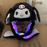 Gorro De Saltar Con Orejas De Sanrio Kuromi Y Hello Kitty LED Plush Divertido Para Adultos Y Niños Regalo De Fiesta De Navidad Decoración - details 6