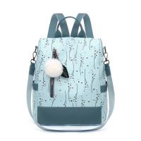 Mochila Con Estampado Floral Para Mujer, Bolsa De Viaje Informal, Con Bola De Pelo, De Gran Capacidad, Nueva - details 21