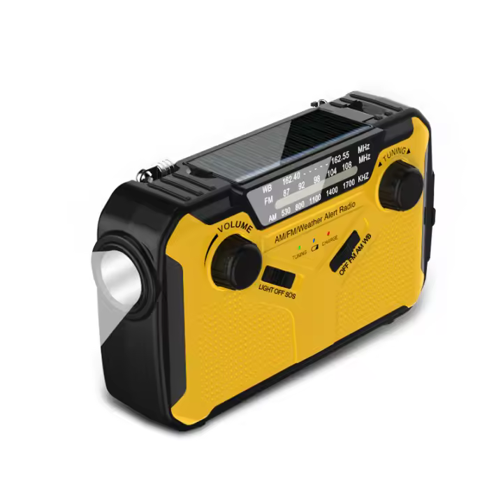 Radio de emergencia de 2500mAh, Solar Deviction with Manivela, para Supervivencia al Aire Libre, Escalada, Senderismo, Carga USB, Banco de Energía, Prevención de desastres - 1
