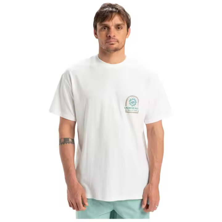 Camiseta de Manga Corta Quiksilver Cl Sun Power para hombre en color blanco - 1