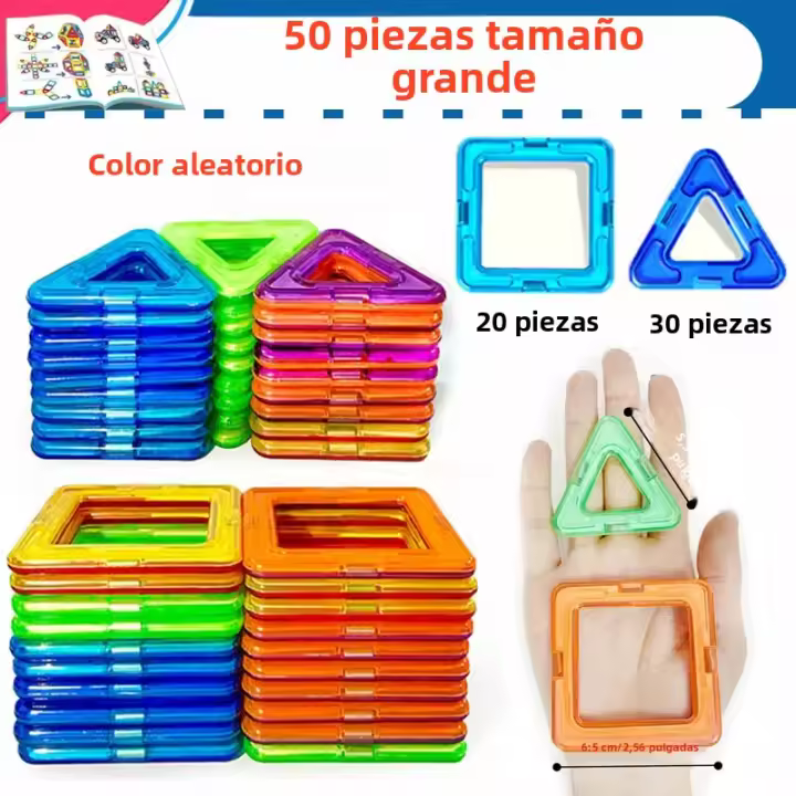 Bloques De Construcción Magnéticos DIY Para Niños De Tamaño Grande Y Mini Juguete De Diseñador Regalos Para Niños - 1