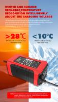 Cargador De Batería Para Coche Y Motocicleta NarzrIe 12V-24V Reparación De Baterías Automóviles MotoAGM GE LiFePo4 15A/8A Pulso - details 10