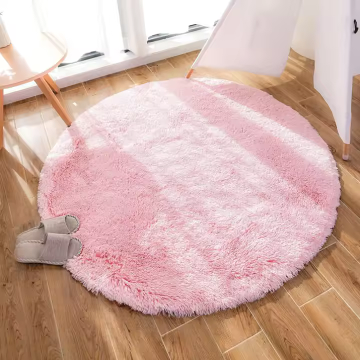 Alfombra de salón moderna y esponjosa, alfombra de sofá (burdeos, 100x100 cm) - 1