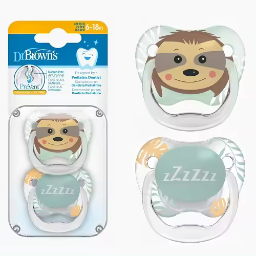 Chupete Dr Browns Prevent Classic Animal Faces T2 6-12 Meses - Niña - 1