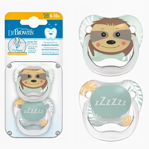 Chupete Dr Browns Prevent Classic Animal Faces T2 6-12 Meses - Niña - 1