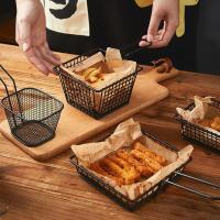 Cesta De Freír Para Cocina Herramienta De Cocina Red De Malla Para Patatas Fritas Y Chips Contenedor De Almacenamiento De Alimentos Con Mango Para BBQ Francés En Casa - details 2