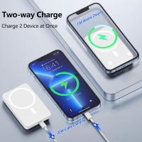 Power Bank 6500mAh Magnético,Banco de energía magnético, Bateria Externa mag-Safe,Batería Inalámbrico 15W,PD 20W, Carga Rapida Inalámbrico Cargador Portátil Compatible con iPhone 15/14/13/12 Pro/Pro MAX, Android, Color Blanco - details 2