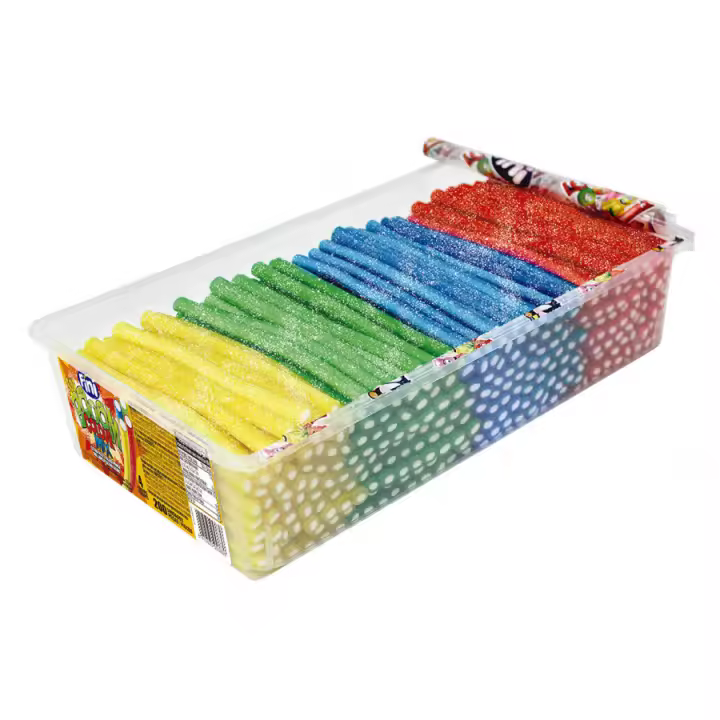 Fini Rellenitos 4 colores brillo y con azucar  caja 200u a elegir 4 sabores limon,manzana,frambuesa,fresa gran calidad y sabor Fini grantizado - 1