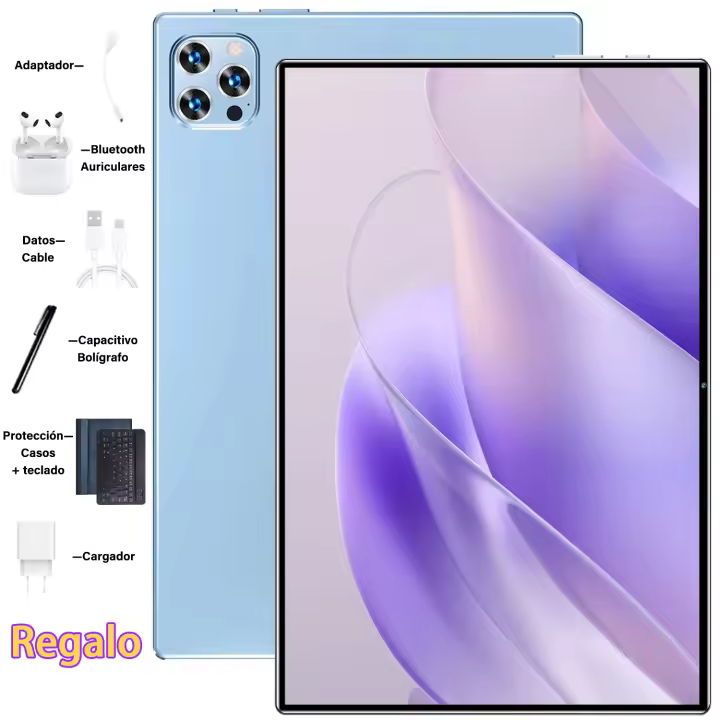 5G 2025 global Edition nueva versión 10.1 pulgadas 20000 ma 16GB Ram 1tb ROM 5MP 13mp Android 13.0 WiFi 14 red nuclear Bluetooth WiFi GPS doble tarjeta SIM con funda de teclado Bluetooth auriculares Bluetooth tablets PC - 1