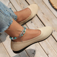 Zapatillas De Ballet Planas Para Mujer Confortables De Tejido Casual Slip on Oficina Barco Talla Grande Mocasines Redondas - details 25