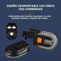 Luz Trasera De Bicicleta Con Señal De Giro Control Remoto Inalámbrico LED Recargable Por USB Lámpara De Advertencia Para Veloce Accesorios De Bicicleta - details 4